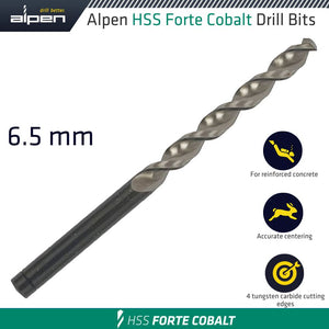 HSS FORTE COBALT DRILL BIT 6.5MM