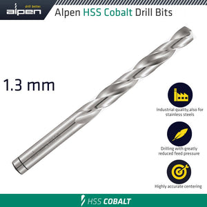 HSS COBALT DIN 338 1.3MM BULK