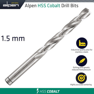 HSS COBALT DRILL BIT 1.5MM