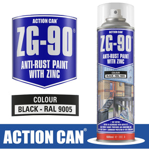 ZG-90 BLACK 500ML BLACK GALVANISING ZINC PAINT COLD RAPID DRY