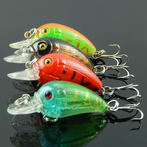 4.5cm Biomimetic Fishing lures Crankbaits Bass Hooks