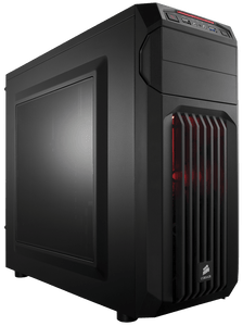 Corsair CC-9011056-WW carbide series spec-01 + Windowed side panel , No psu ( bottom placed psu design ) , all black