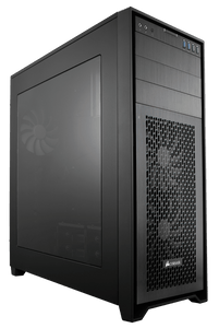 Corsair CC-9011078-WW obsidian 750D Airflow edition , Windowed side panel + meshed front panel for airflow , No psu ( bottom placed psu design ) , black