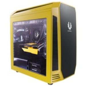 Bitfenix AEG-300-YKWN1 AEgis core - Yellow + Windowed + Icon disply , with 3-speeds fan controller