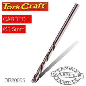 DRILL BIT HSS INDUSTRIAL 5.5MM 135DEG 1/CARD