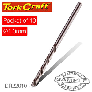 DRILL BIT HSS INDUSTRIAL 1.0MM 135DEG PACKET OF 10