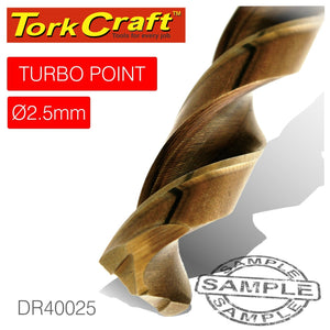 DRILL BIT HSS TURBO POINT 2.5MM 1/CARD