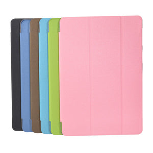 Scrub Folio PU Leather Case Translucent Back Cover For Samsung P900