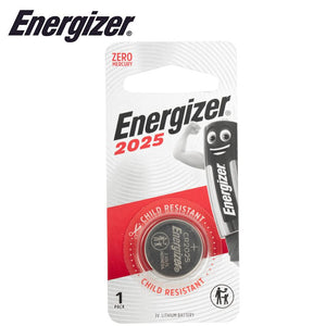 ENERGIZER CR2025 3V LITHIUM COIN BATTERY 1 PACK (MOQ12)