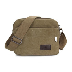 Men Canvas Casual Small Outdoor Travel Shoulder Crossbody Bag