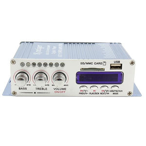 Kentiger HY502 Blue 12V 40W Hi-Fi LED Car Stereo Amplifier