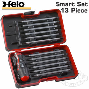 FELO SMART SET 13PCS 48 IN 1 SCREWDRIVER T- HANDLE IN STRONGBOX 1/4'