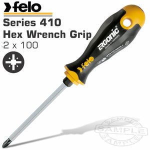 FELO 411 PZ2X100 S/DRIVER ERGONIC HEX WRENCH GRIP