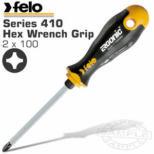 FELO 412 PH2X100 S/DRIVER ERGONIC HEX WRENCH GRIP