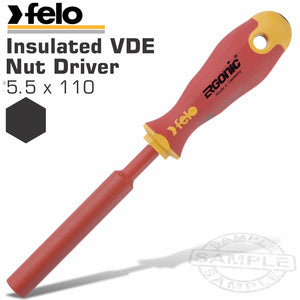 FELO 419 5.5X110 NUT DRIVER ERGONIC INSULATED VDE