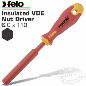 FELO 419 6.0X110 NUT DRIVER ERGONIC INSULATED VDE