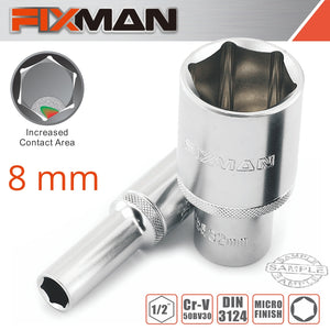 FIXMAN 1/2' DR DEEP SOCKET 8MM