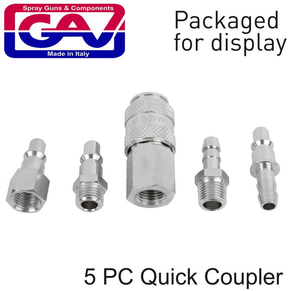 QUICK COUPLER SET 5PIECE PACKAGED