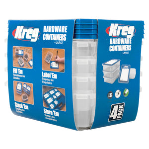 LARGE HARDWARE CONTAINER 4-PACK 114.30X158.80X50 MM