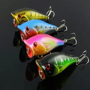 Lure Popper Fish Shape Bait Fishing Hook for Bass