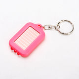 Solar Power Rechargeable 3LED Flashlight Keychain Torch