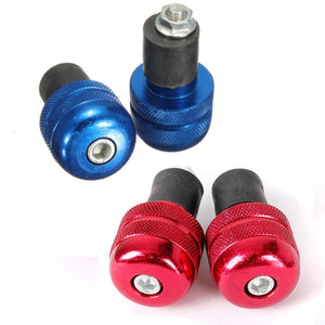 Red&Blue 22mm Motorcycle Round Handlebar End Weight Balance Plug