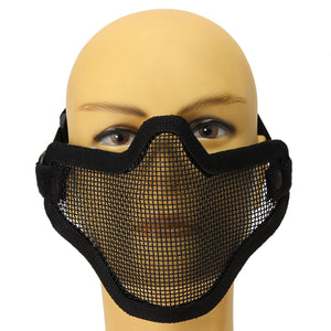 Half Face Mesh Mask Steel Hunting Tactical Protective Airsoft Motorcycle Outdoor