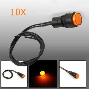 10X10mm Universal LED Indicator Dash Panel Warning Light Lamp