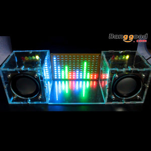 With Housing DIY Music Spectrum LED Flash Kit + DIY Amplifier Speaker Kit