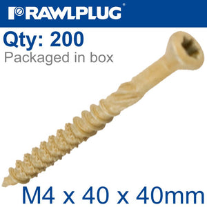 R-DSX SCREWS M4 X 40X40 GINGER RUSPERT X200-BOX