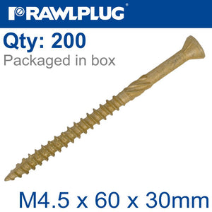 R-DSX SCREWS M4.5 X 60X36 GINGER RUSPERT X200-BOX