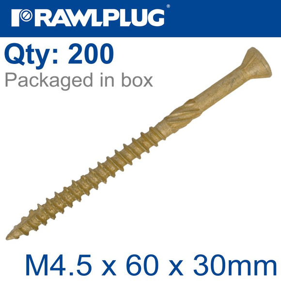 R-DSX SCREWS M4.5 X 60X36 GINGER RUSPERT X200-BOX