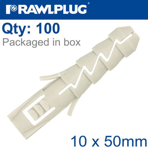 NYL EXPANSION PLUG 10MMX50MM X100-BOX