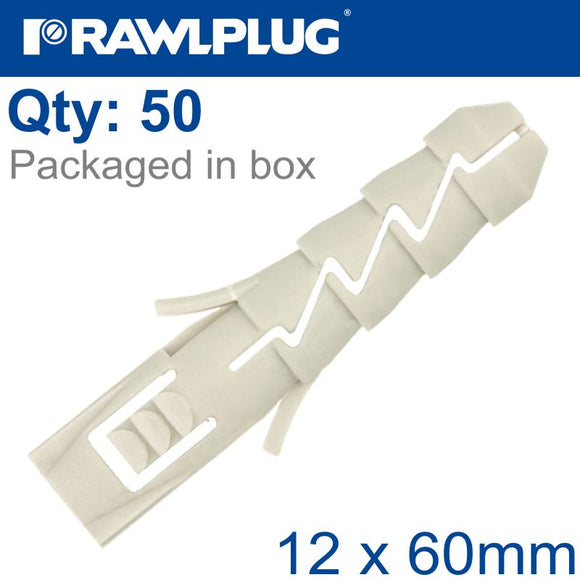 NYL EXPANSION PLUG 12MMX60MM X50-BOX