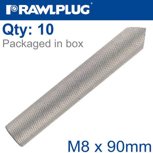 INTERNALY THREADED SOCKETS M8X90 ZINC PLATED, CLASS 5.8 BOX OF 10