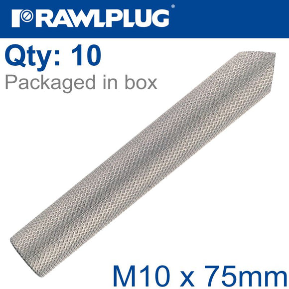 INTERNALY THREADED SOCKETS M10X75 ZINC PLATED, CLASS 5.8 BOX OF 10