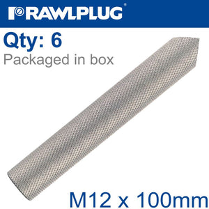 INTERNALY THREADED SOCKETS M12X100 ZINC PLATED, CLASS 5.8 BOX OF 6