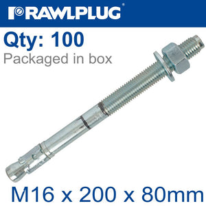 THROUGHBOLT M16X200X80MM X25 -BOX