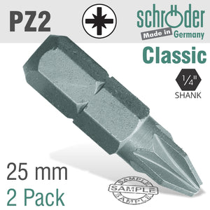 POZI.NO.2X25MM CLASSIC BIT 2CD