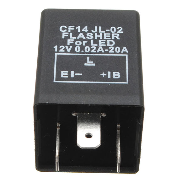 Car Motorcycle 12V Electronic LED Relay Fix Blinker Flasher Indicator