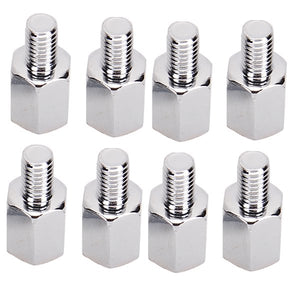 8Pcs Motorcycle Rear View Mirror Adapters Screws 10mm to 8mm