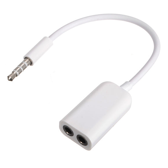 3.5mm 1 To 2 Jack Audio Splitter Cable For iPad iPhone 4 4G 4S 4GS 3G