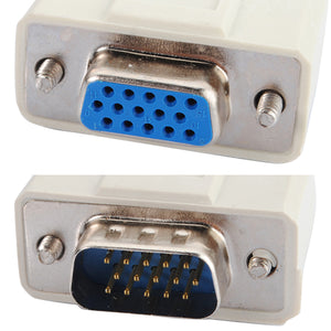 1 PC TO 2 VGA SVGA MONITOR Y SPLITTER CABLE LEAD 15 PIN