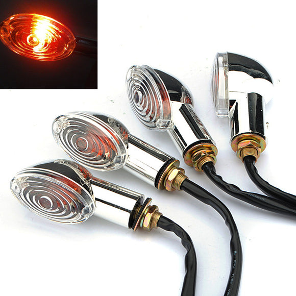 12V Motorcycle Cat Eye Turn Lights For Honda/Suzuki/Ducati/Kawasaki