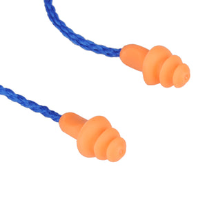 Tree Shape Silicone Soft Ear Plugs Hearing Protection Muffs With Cord