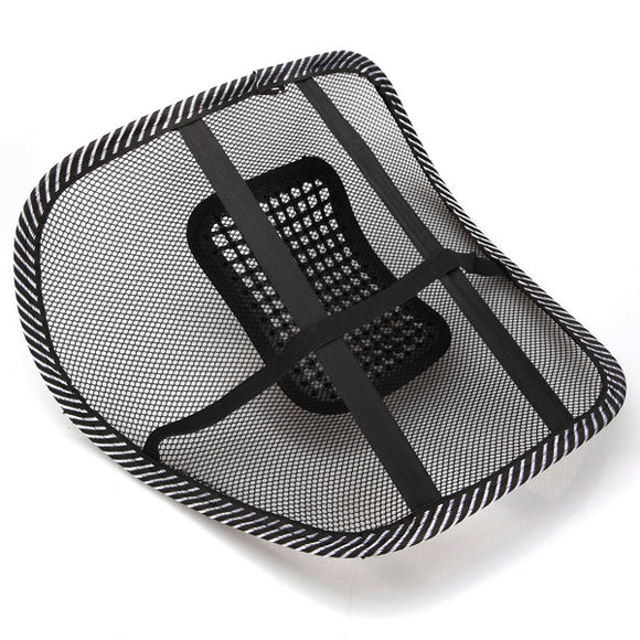 Car Seat Chair Massage Back Lumbar Support Mesh Ventilate Cushion Pad