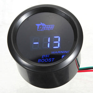 Blue Digital LED -14~30 PSI Turbo Boost Gauges Car Auto