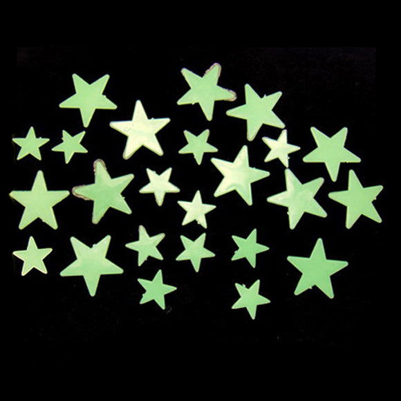 35Pcs Glow In Dark Stars Decal Art Wall Stickers Room Decor