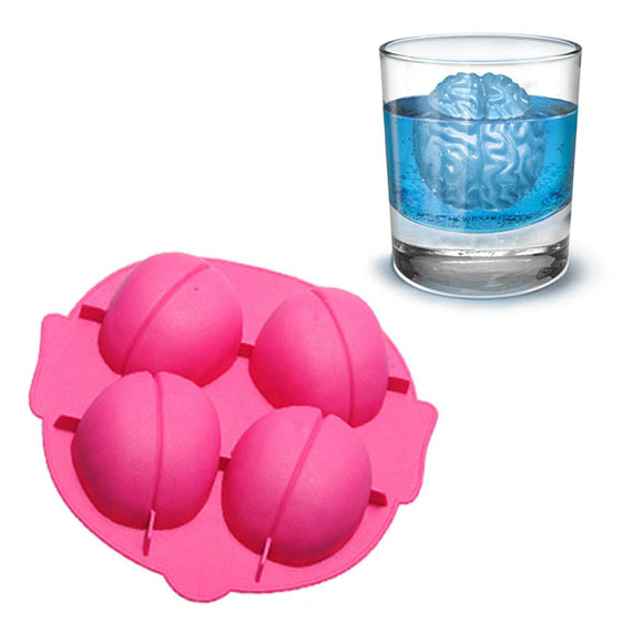 Silicone Brain Shape Ice Freeze Cube Tray Mold