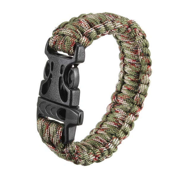 Multi-color Cord Outdoor Quick Release Survival Bracelet With Whistle